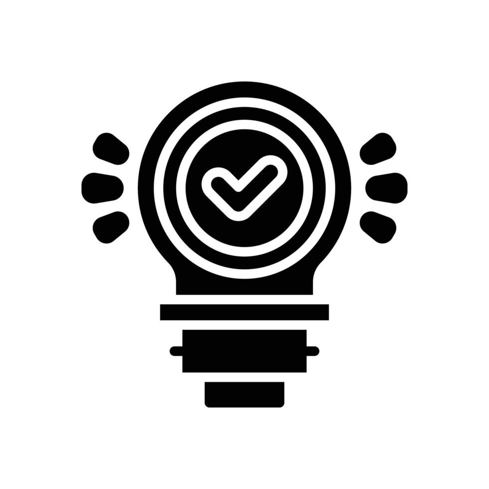 idea solid icon for your website, mobile, presentation, and logo design. vector