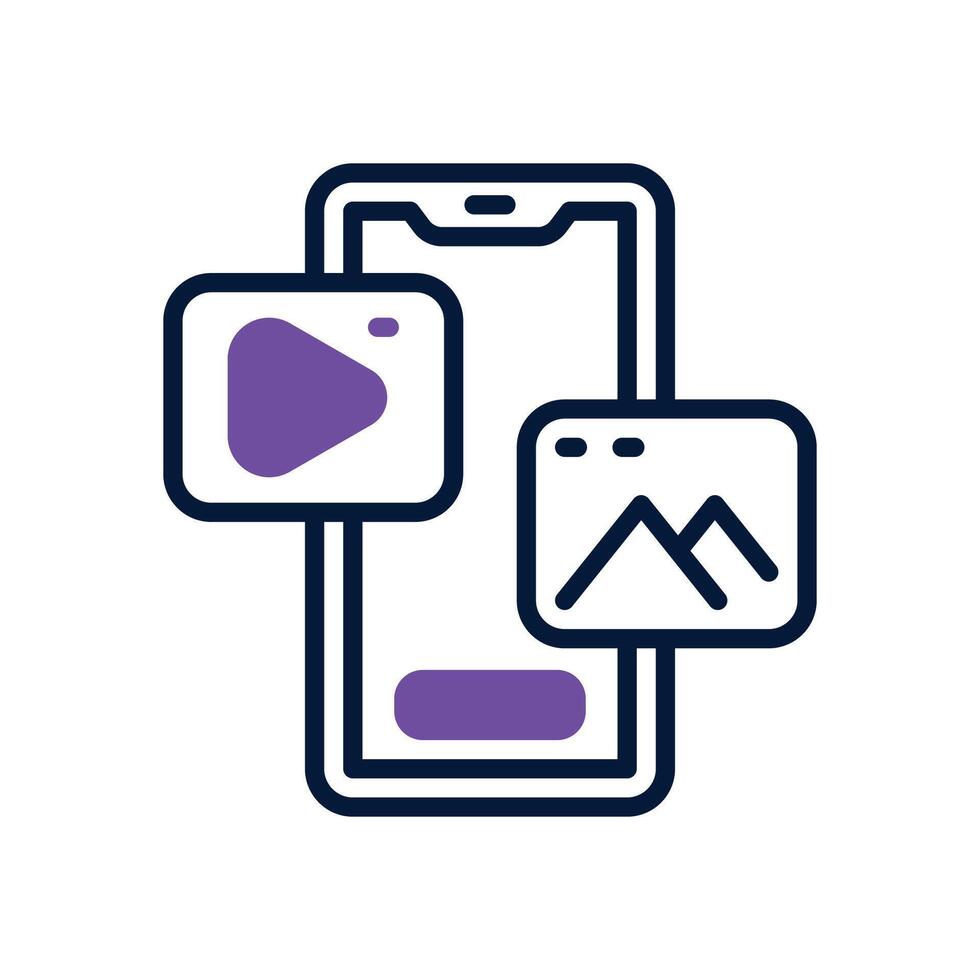 content plan dual tone icon for your website, mobile, presentation, and logo design. vector