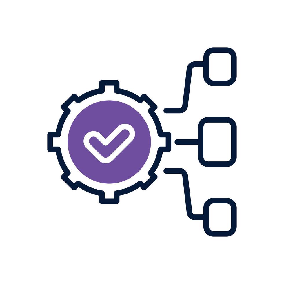 project plan dual tone icon for your website, mobile, presentation, and logo design. vector