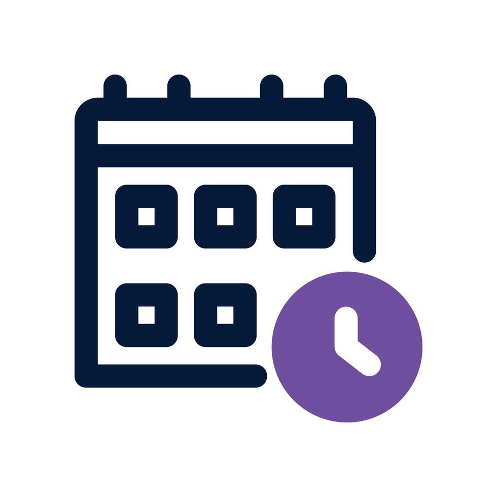 schedule dual tone icon vector