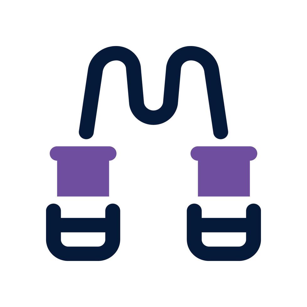 jumping rope dual tone icon. icon for your website, mobile, presentation, and logo design. vector