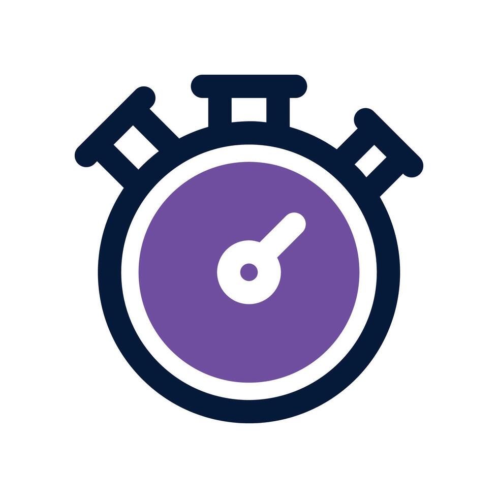 stopwatch dual tone icon. icon for your website, mobile, presentation, and logo design. vector