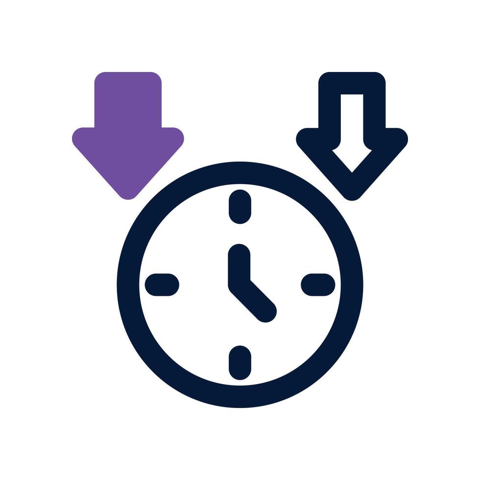 time pressure dual tone icon vector