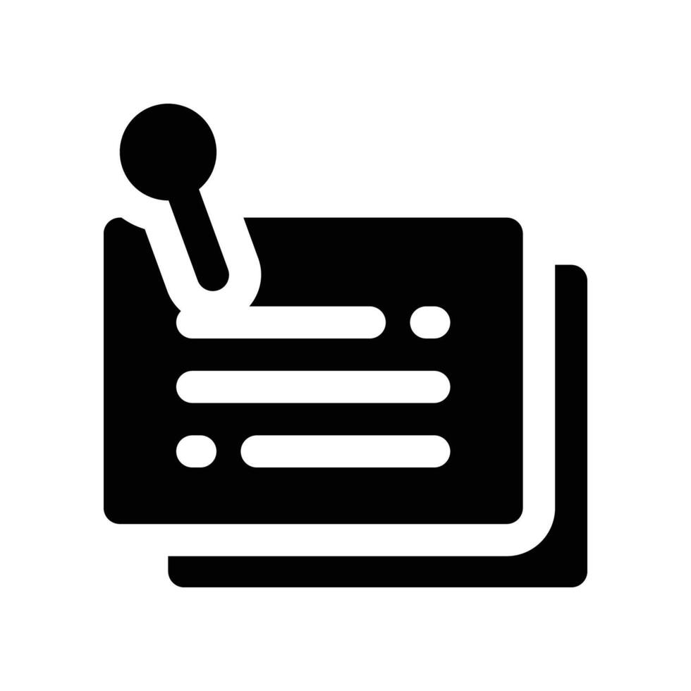 sticky note solid icon vector