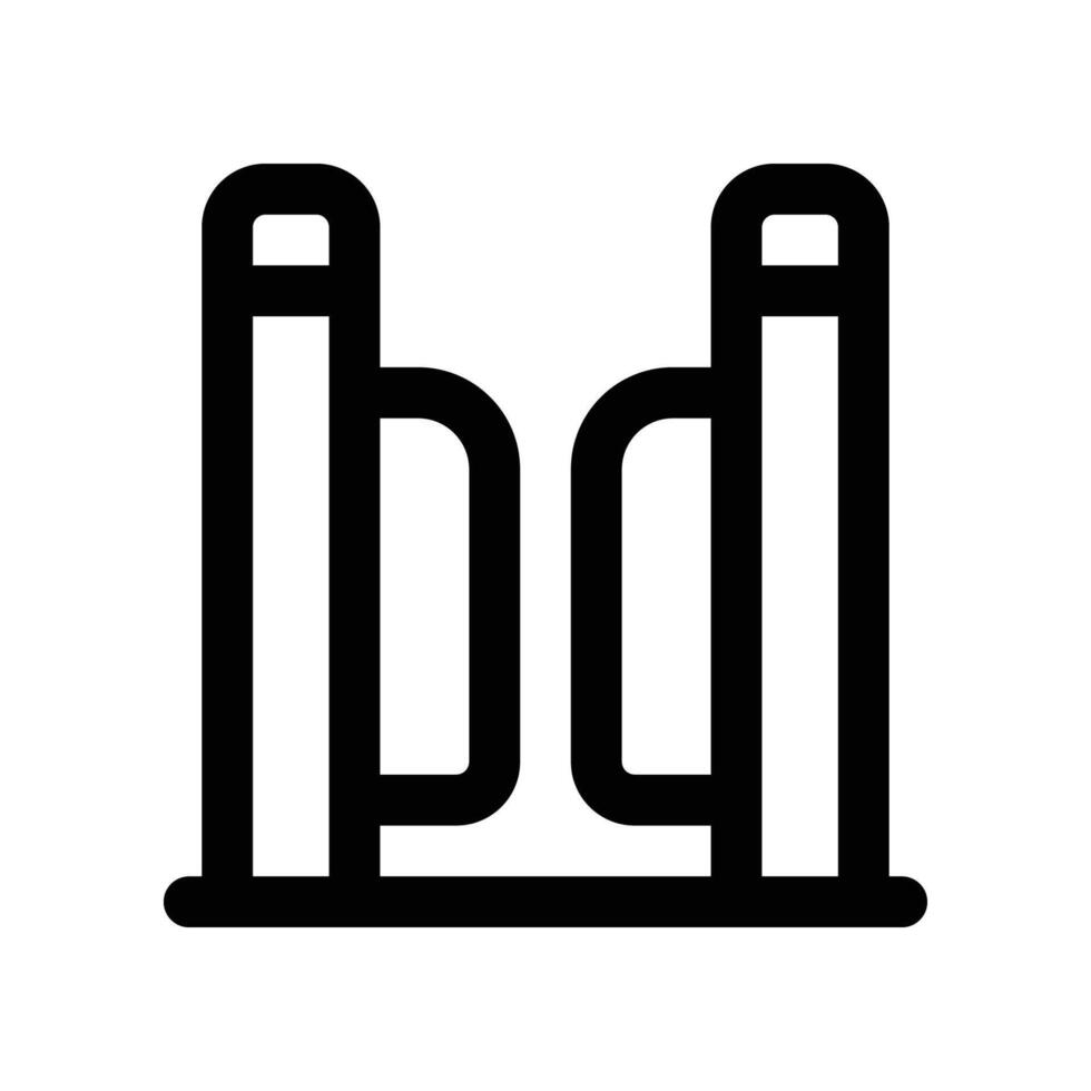 turn stiles line icon vector