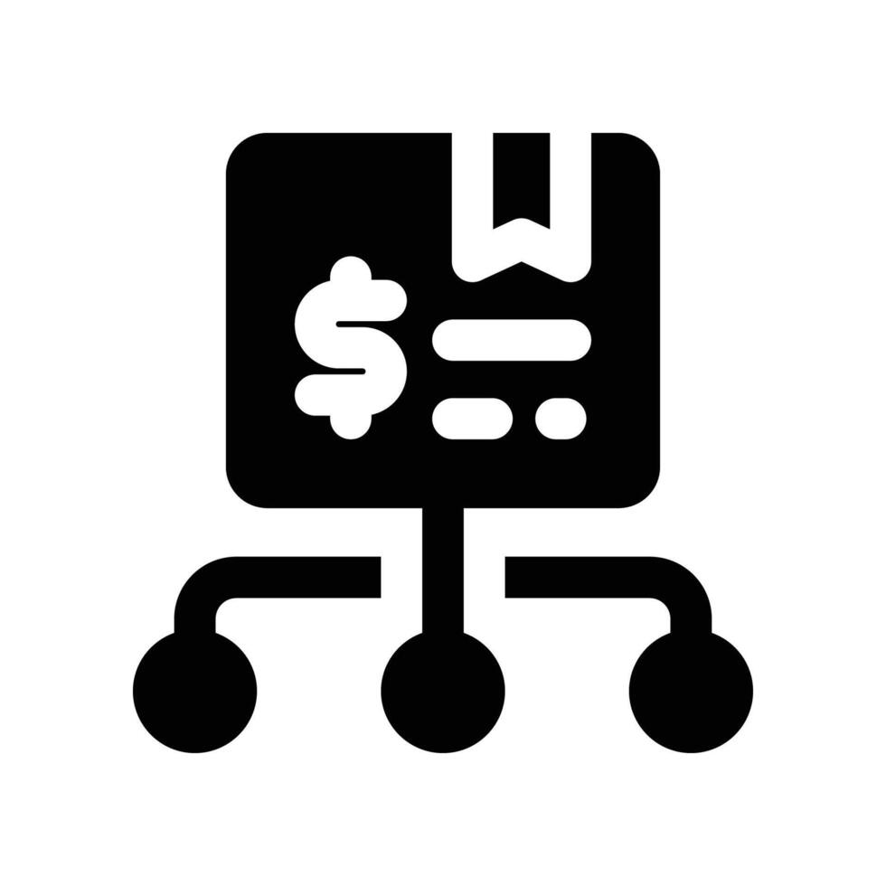 distribution solid icon vector