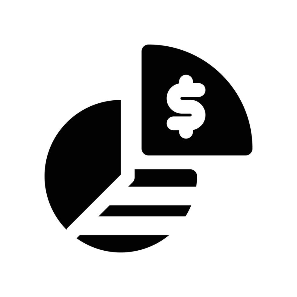 pie chart solid icon vector