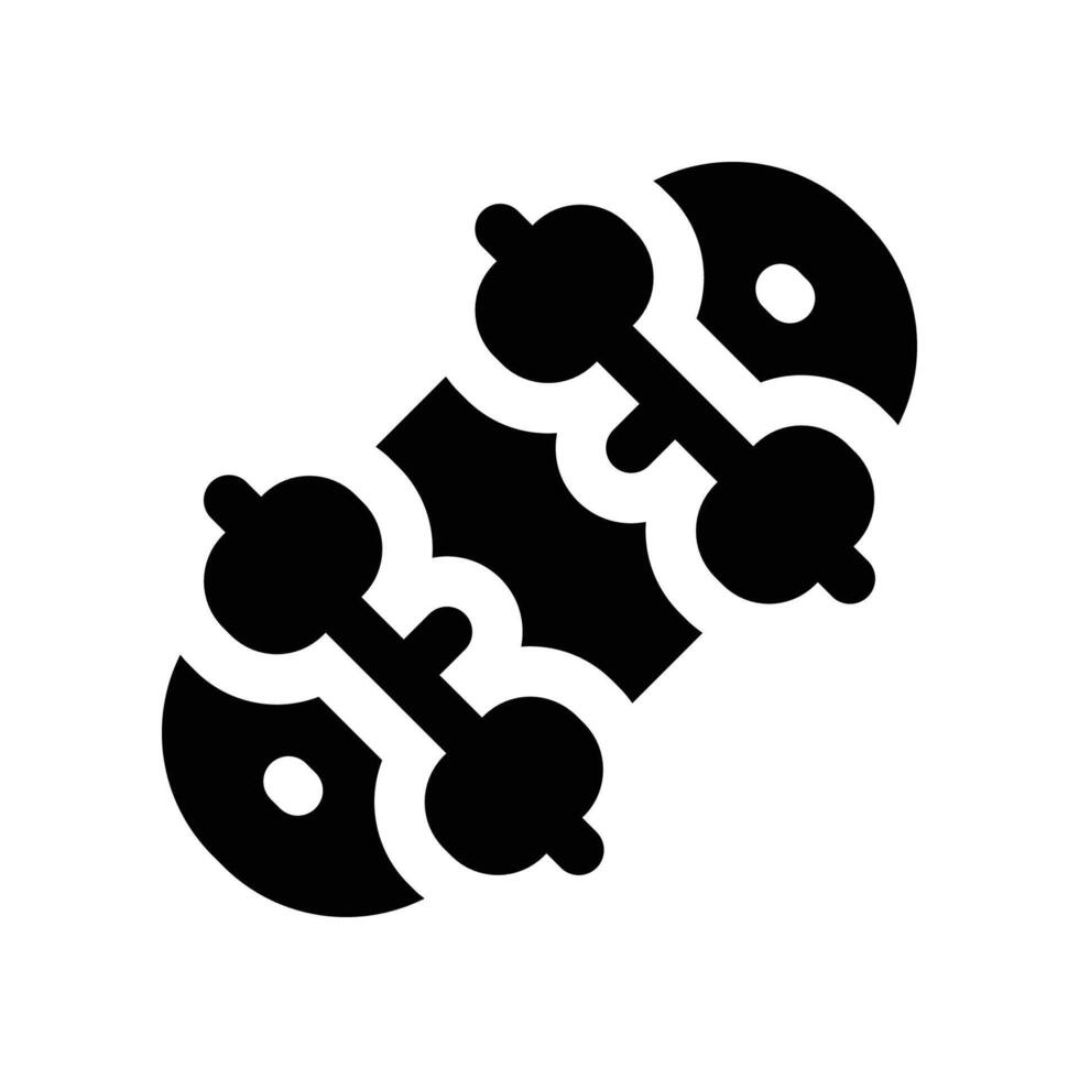 skateboard solid icon. icon for your website, mobile, presentation, and logo design. vector