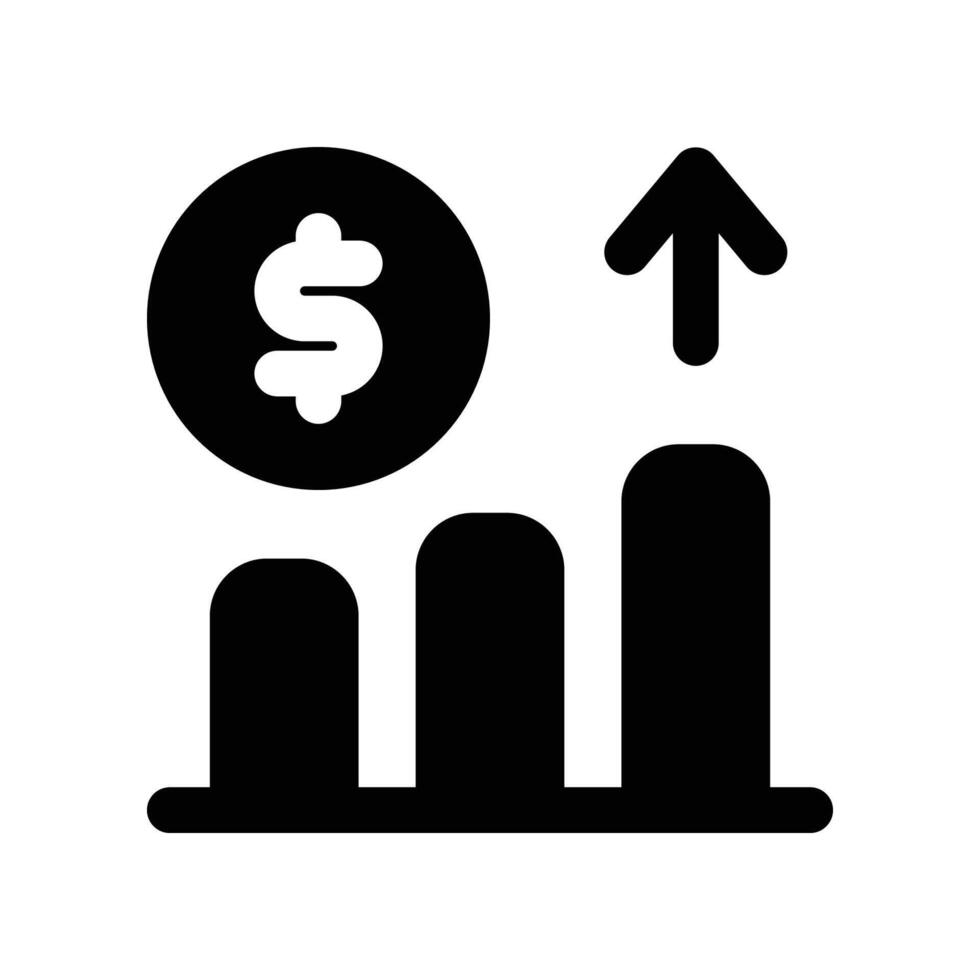 revenue solid icon vector