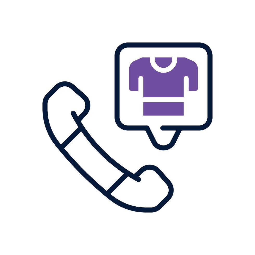 phone order dual tone icon for your website, mobile, presentation, and logo design. vector