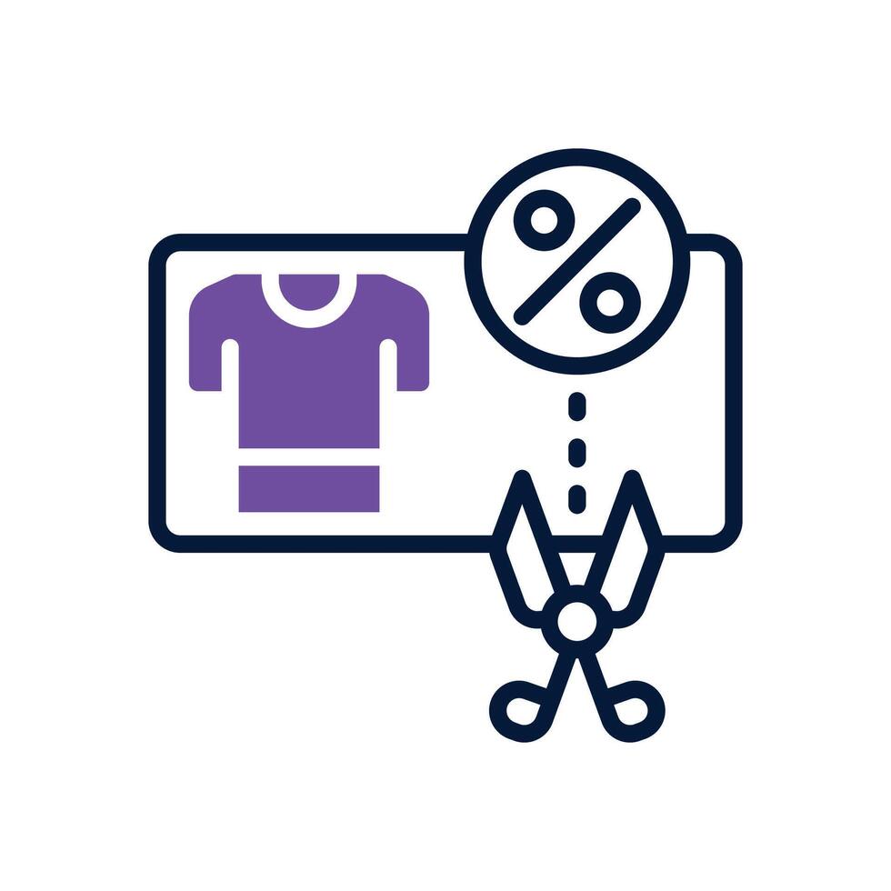 coupon dual tone icon for your website, mobile, presentation, and logo design. vector