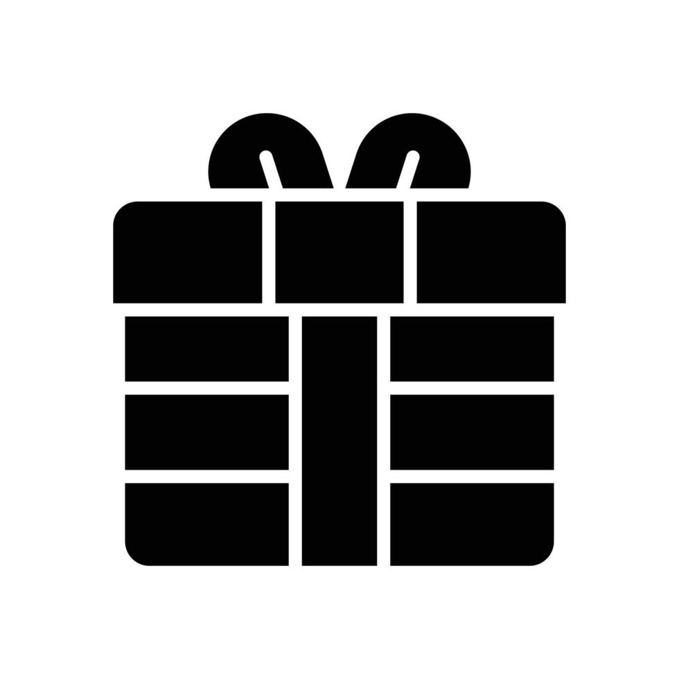 gift glyh icon for your website, mobile, presentation, and logo design. vector