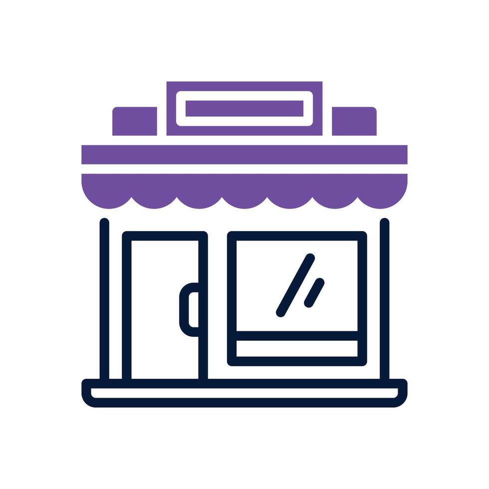 shop dual tone icon for your website, mobile, presentation, and logo design. vector