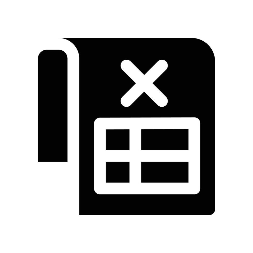 sheet solid icon vector