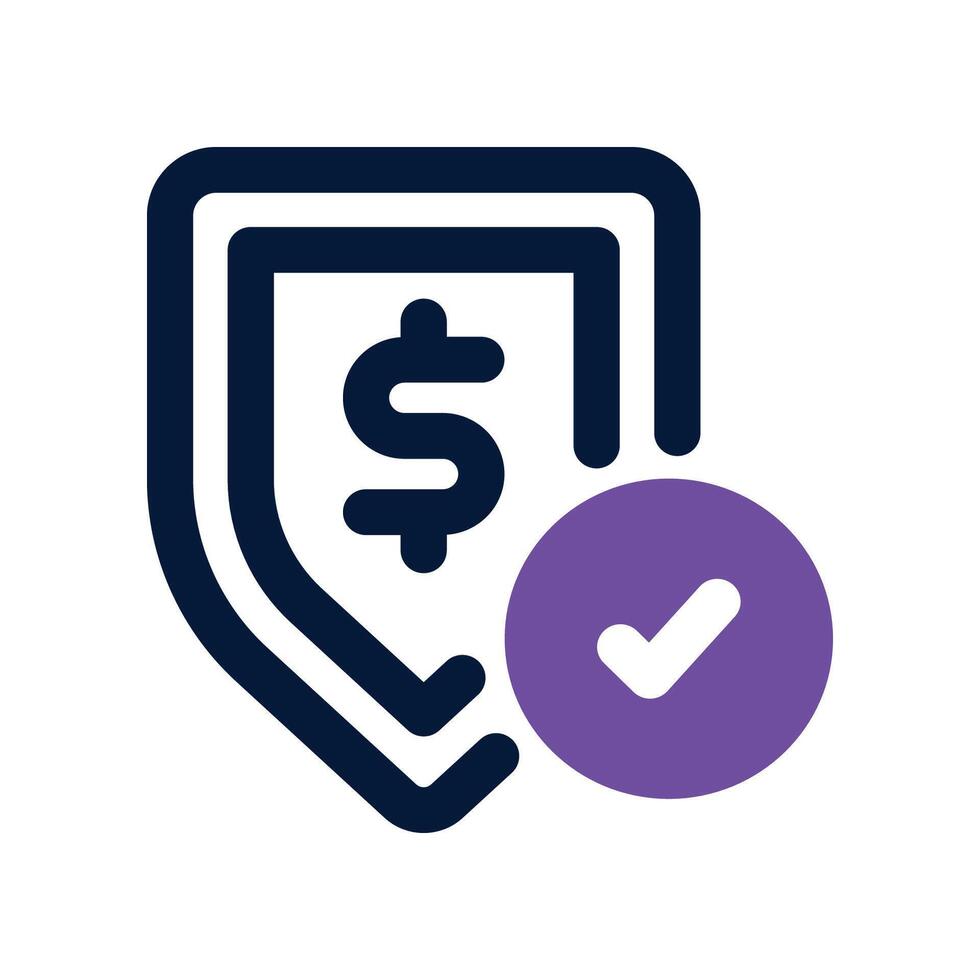 secure dual tone icon vector