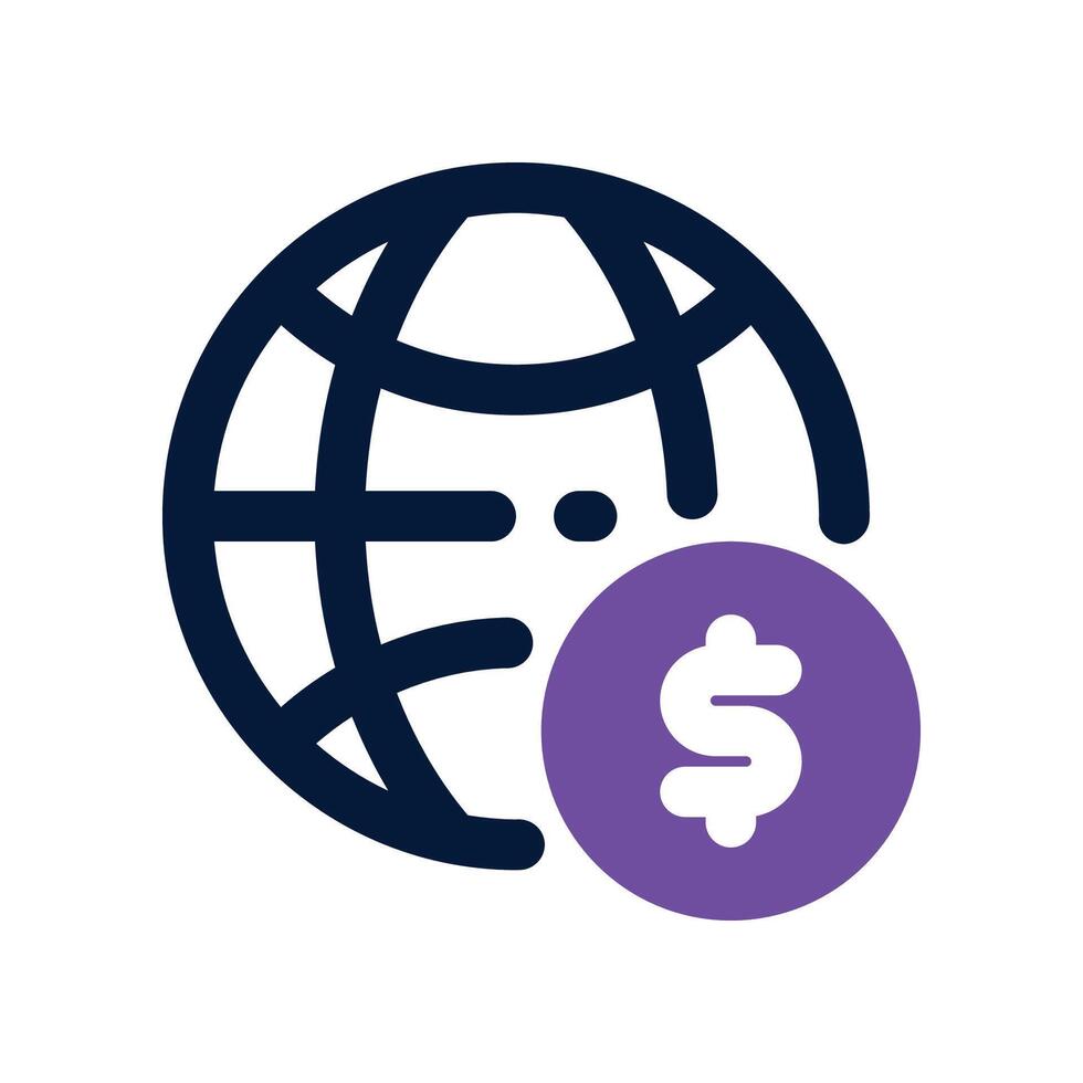 word financial dual tone icon vector