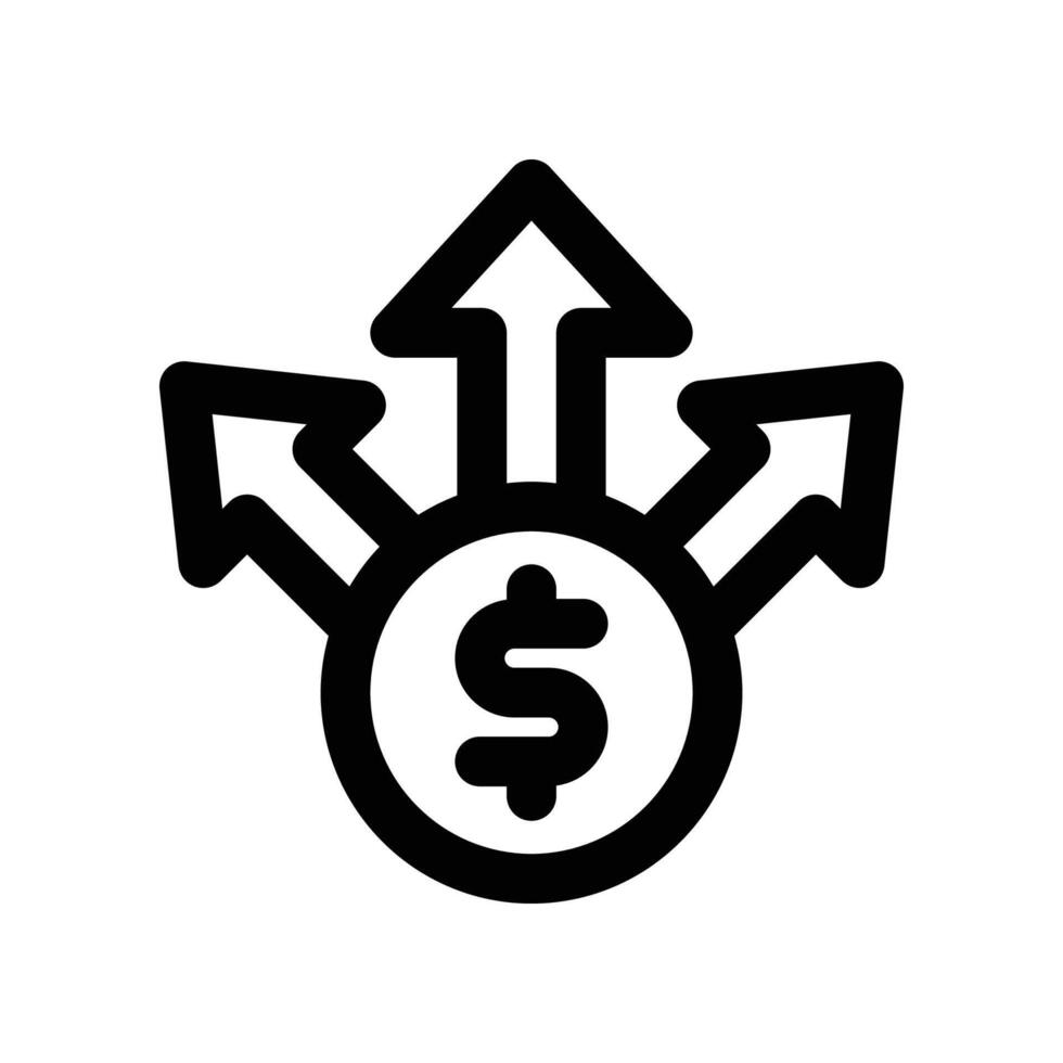 expense line icon vector