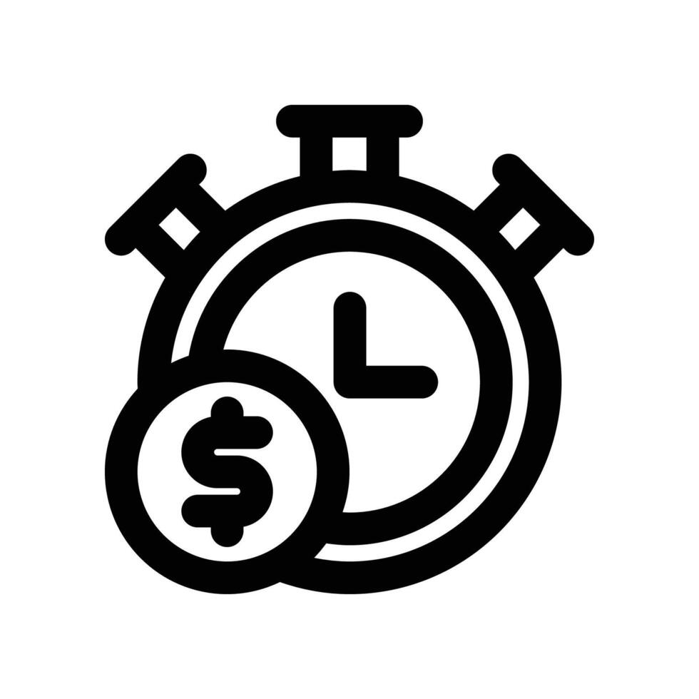time is money line icon vector
