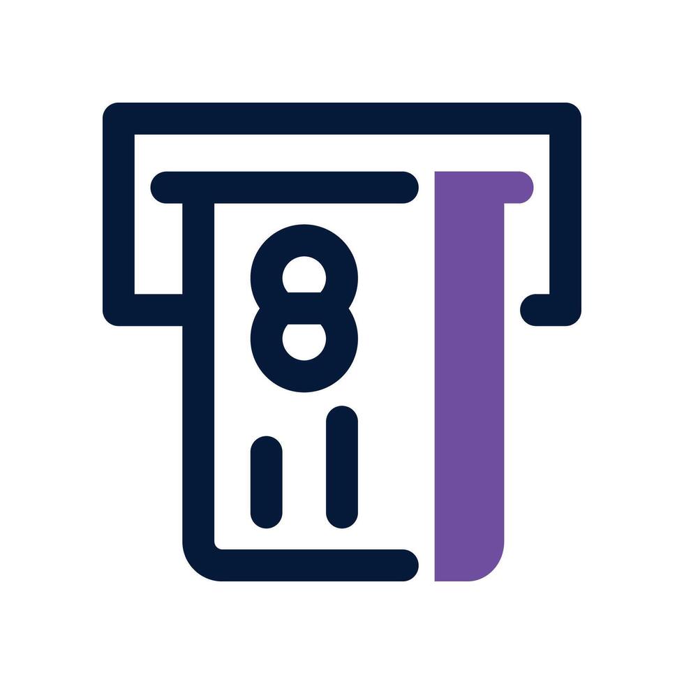 atm dual tone icon vector