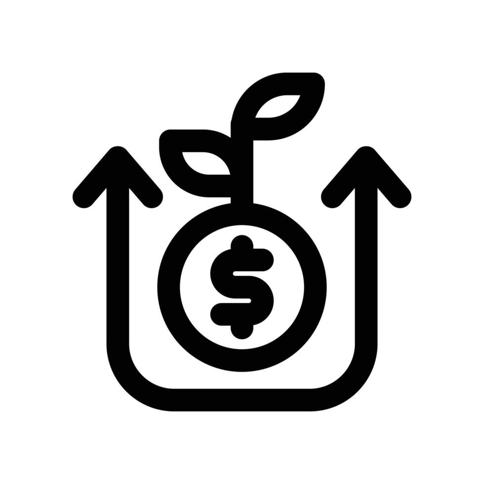 green economy line icon vector