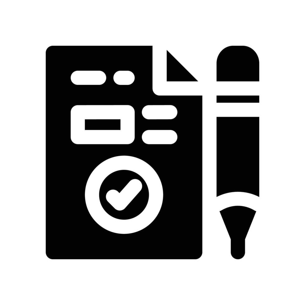 contract solid icon vector