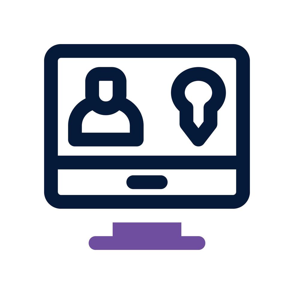 password manager dual tone icon vector
