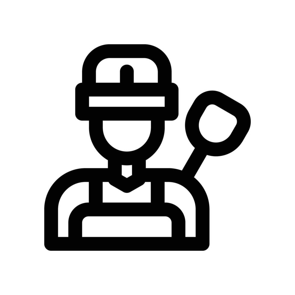 worker cost line icon vector