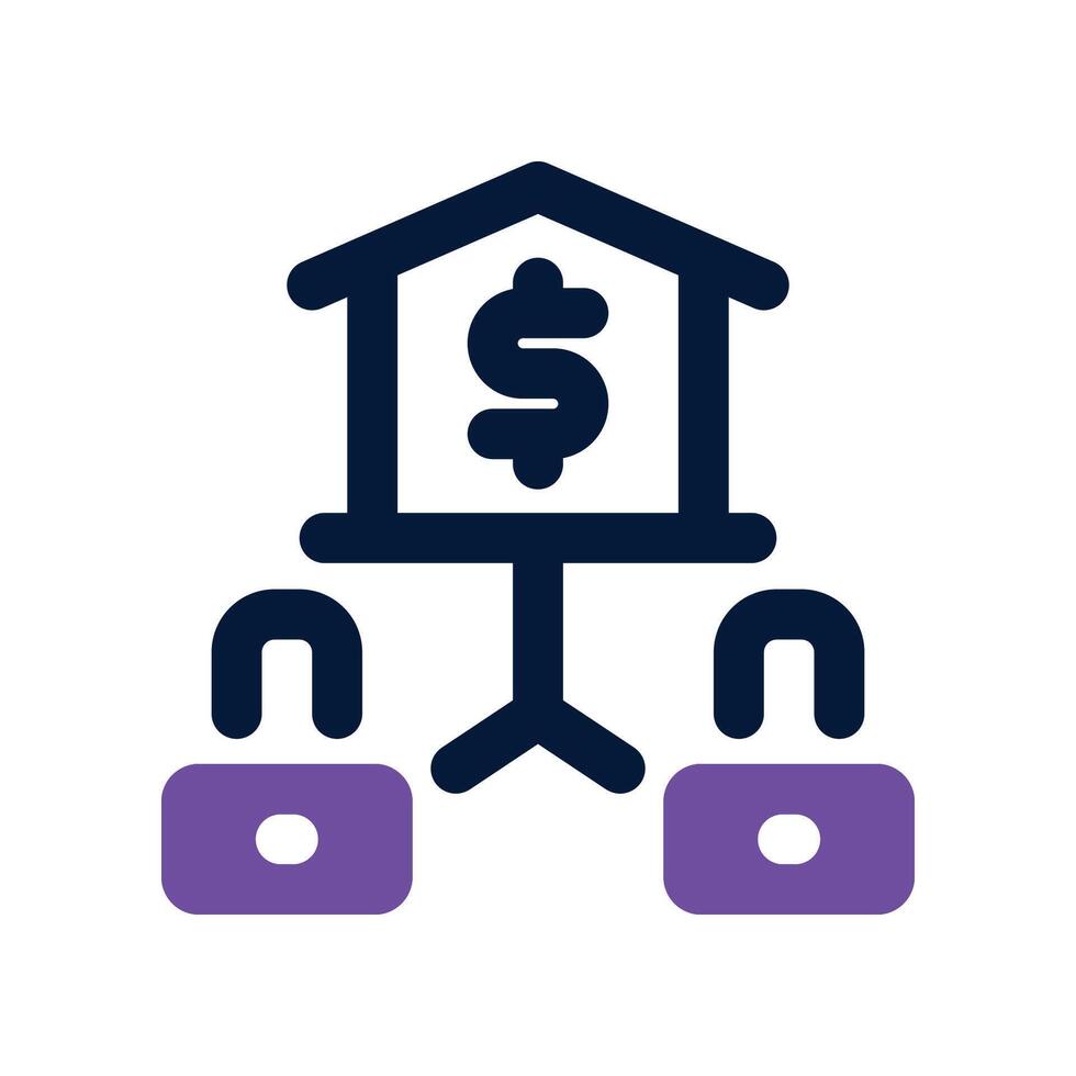 collateral dual tone icon vector