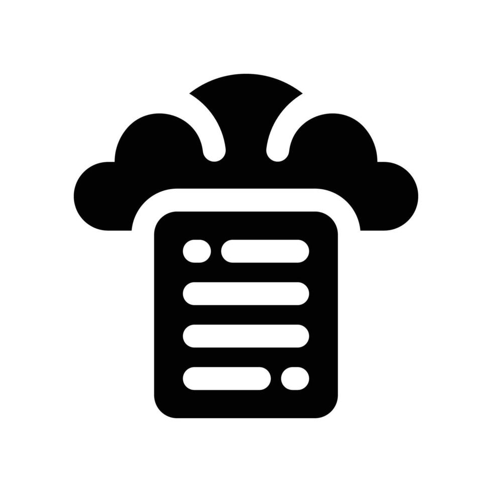 cloud solid icon vector