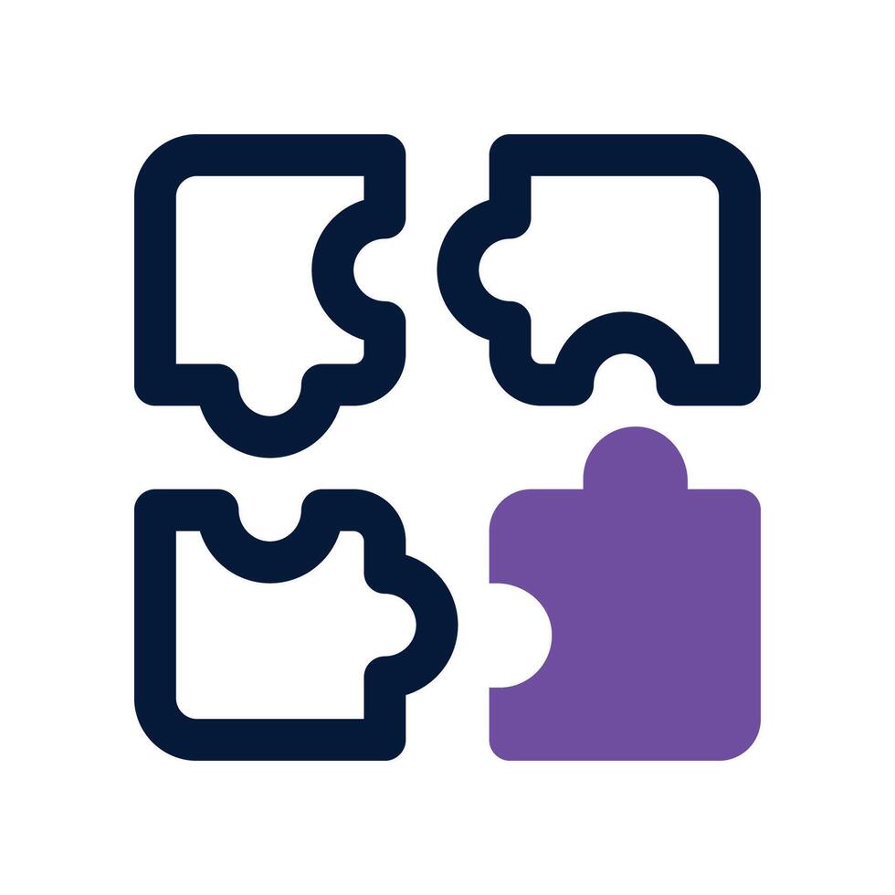 puzzle dual tone icon vector