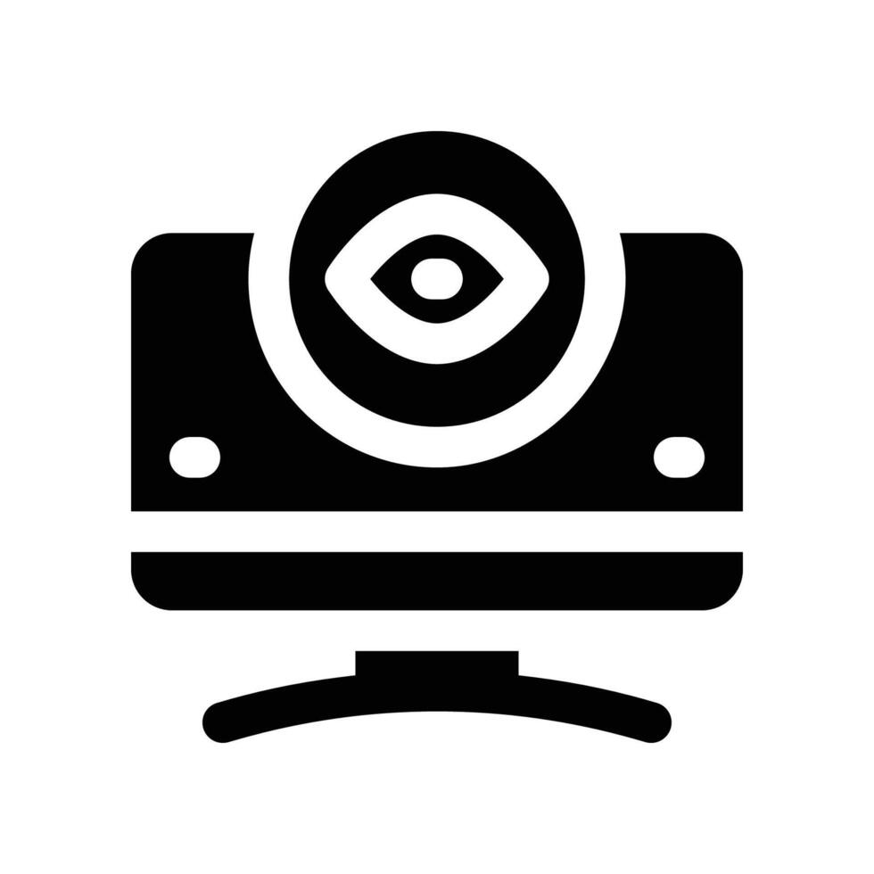 monitoring solid icon vector