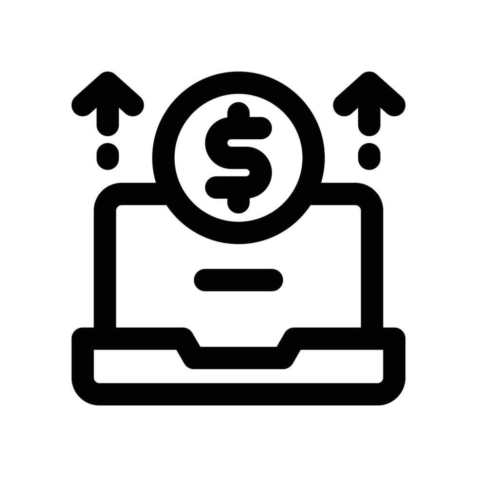 laptop line icon vector