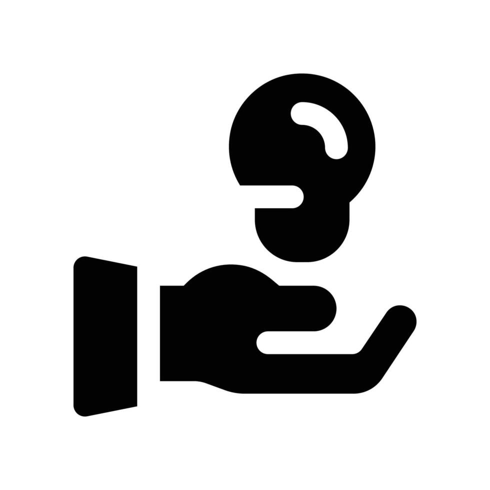 idea solid icon vector