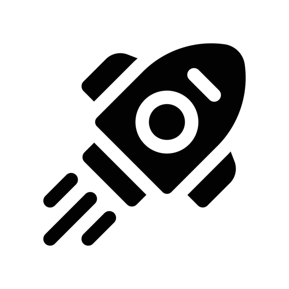 launch solid icon vector