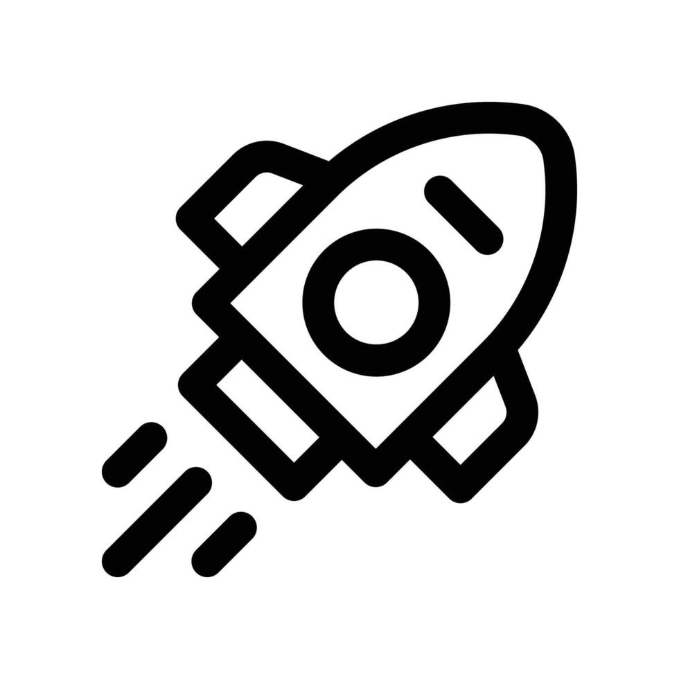 launch line icon vector