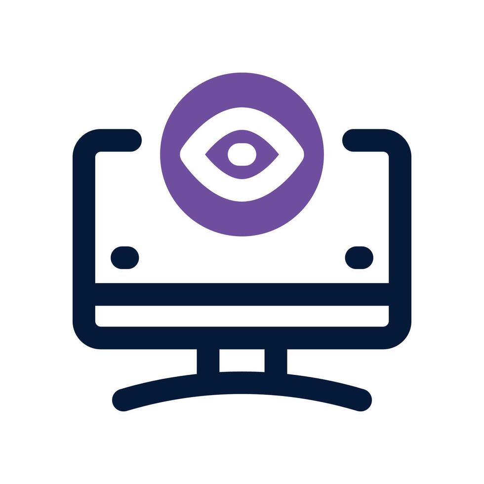 monitoring dual tone icon vector