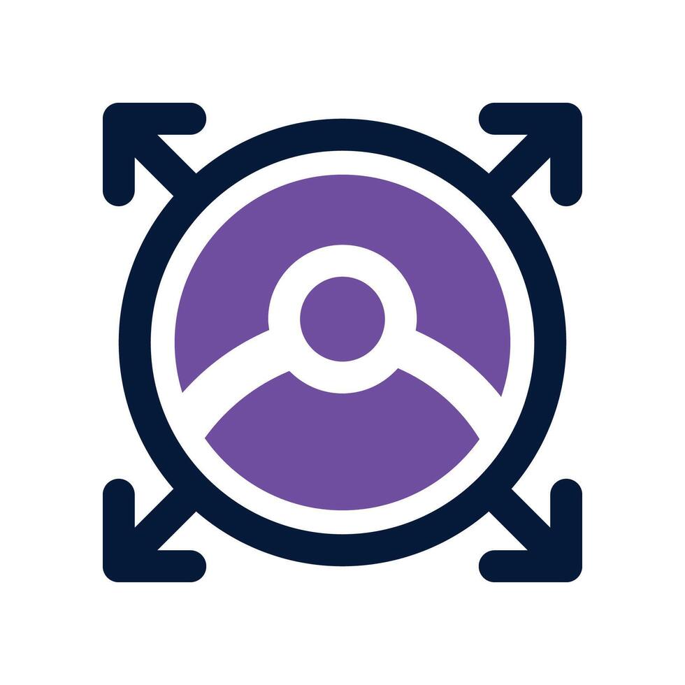 decision making dual tone icon vector