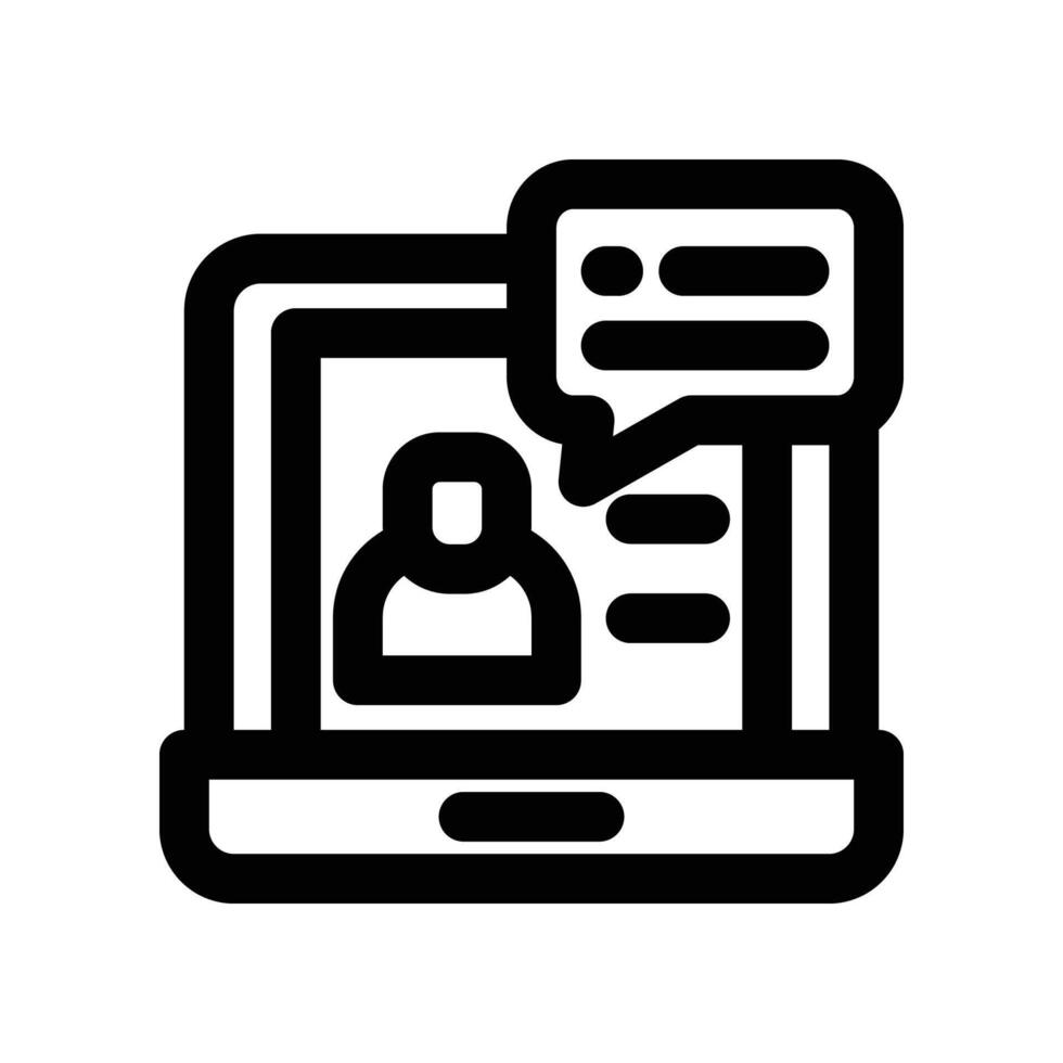 online coach line icon vector