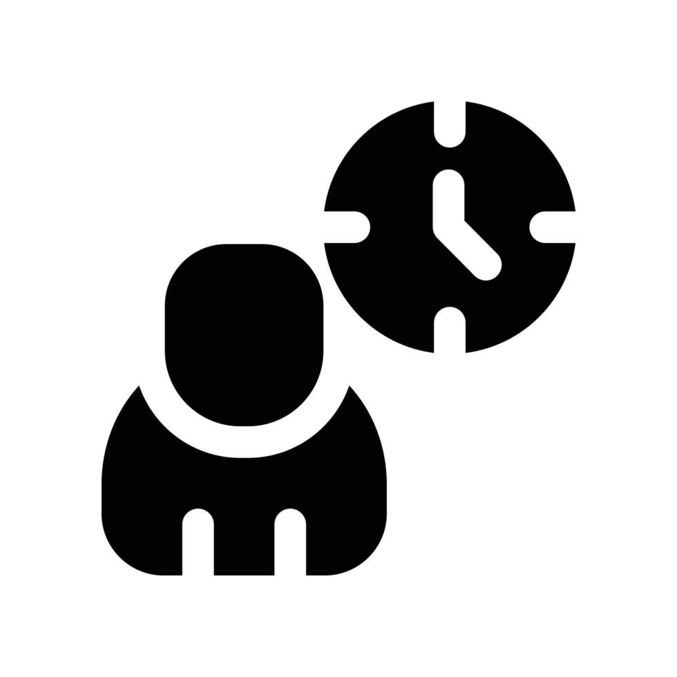 time management solid icon vector