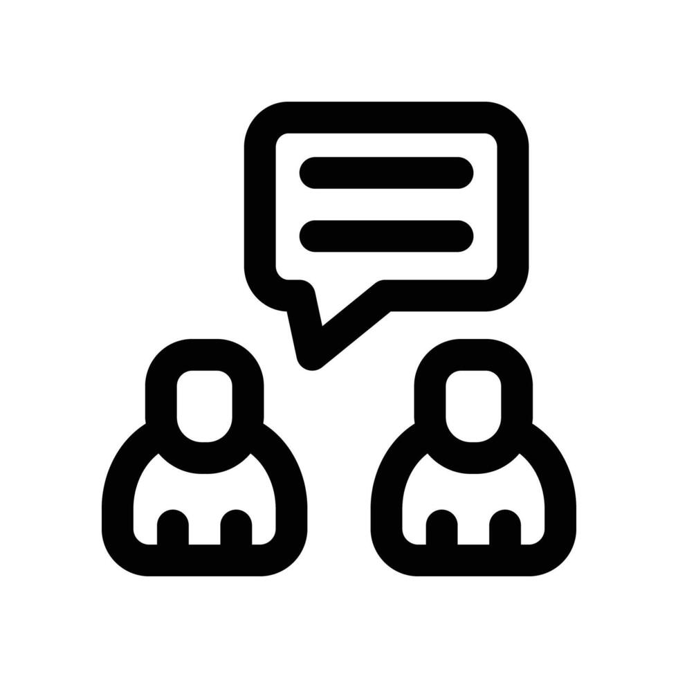 conversation line icon vector