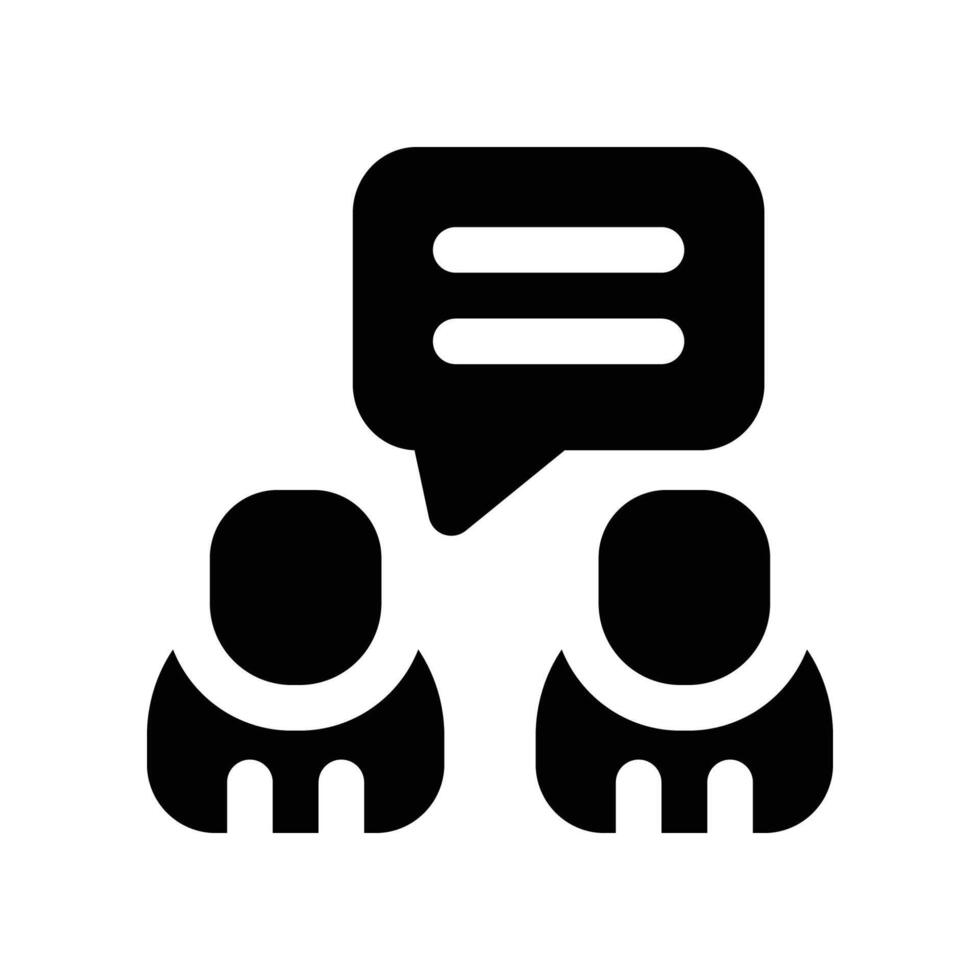 conversation solid icon vector