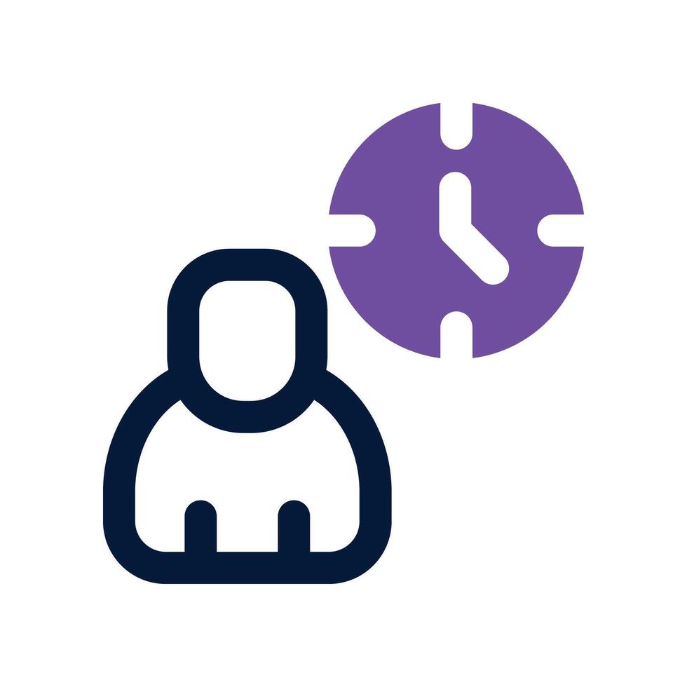 time management dual tone icon vector