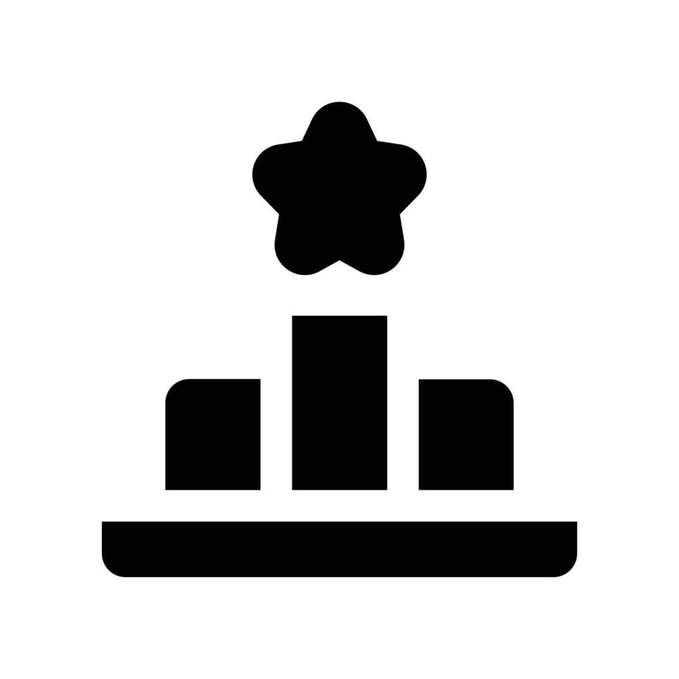 podium solid icon. icon for your website, mobile, presentation, and logo design. vector