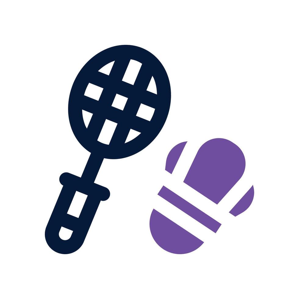 badminton dual tone icon. icon for your website, mobile, presentation, and logo design. vector