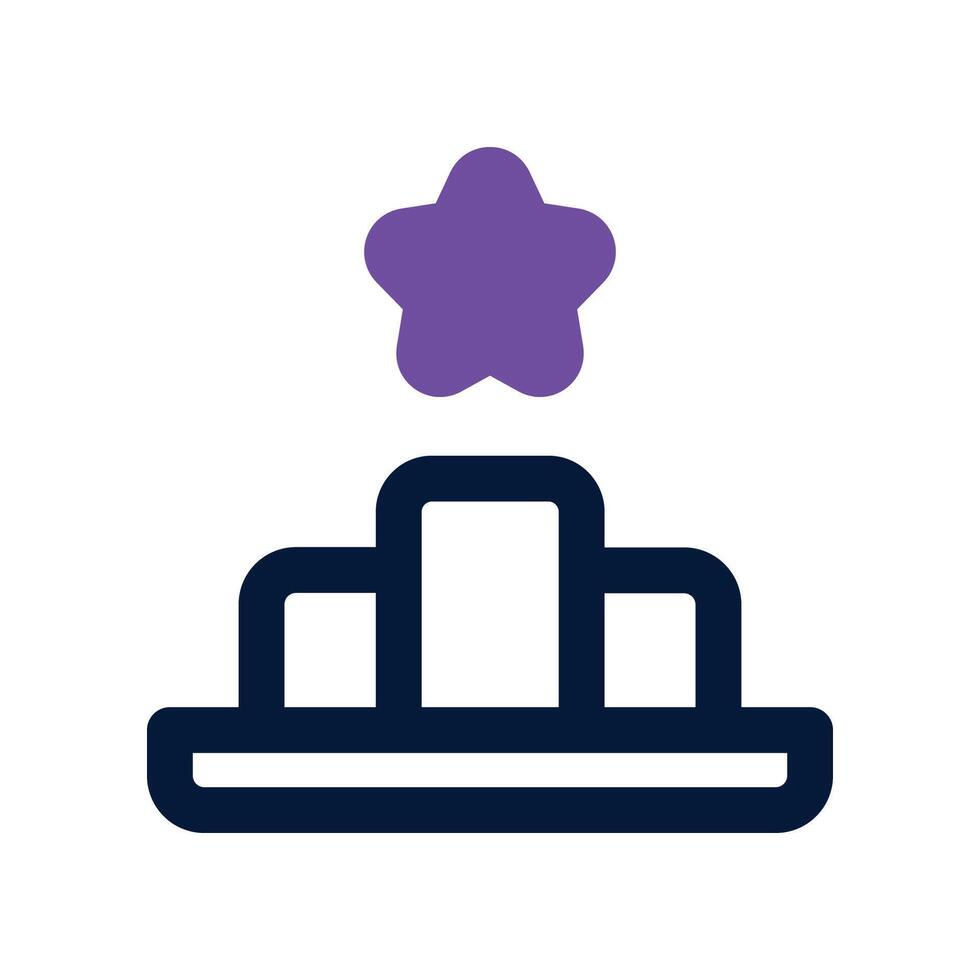 podium dual tone icon. icon for your website, mobile, presentation, and logo design. vector