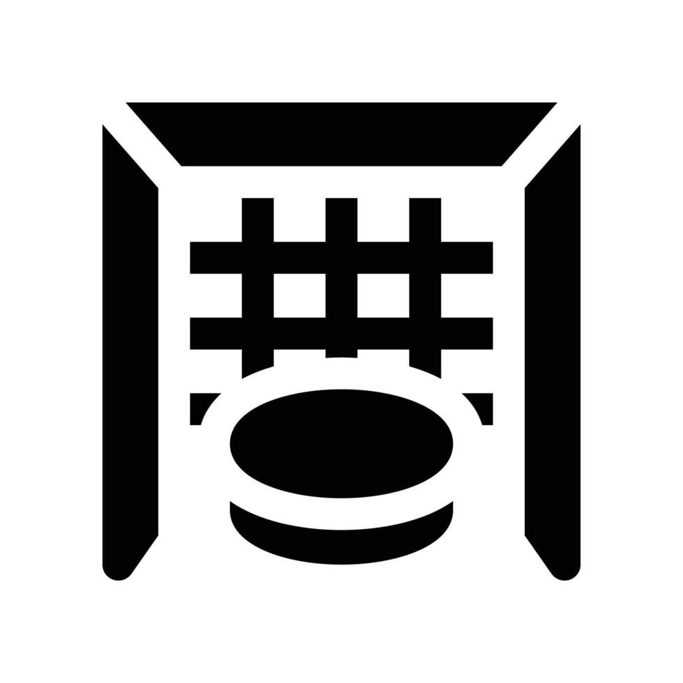 hockey goal solid icon. icon for your website, mobile, presentation, and logo design. vector