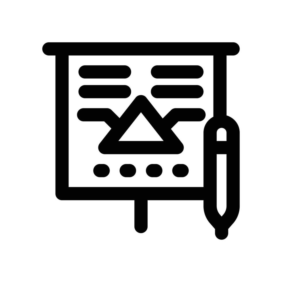mathematics line icon vector