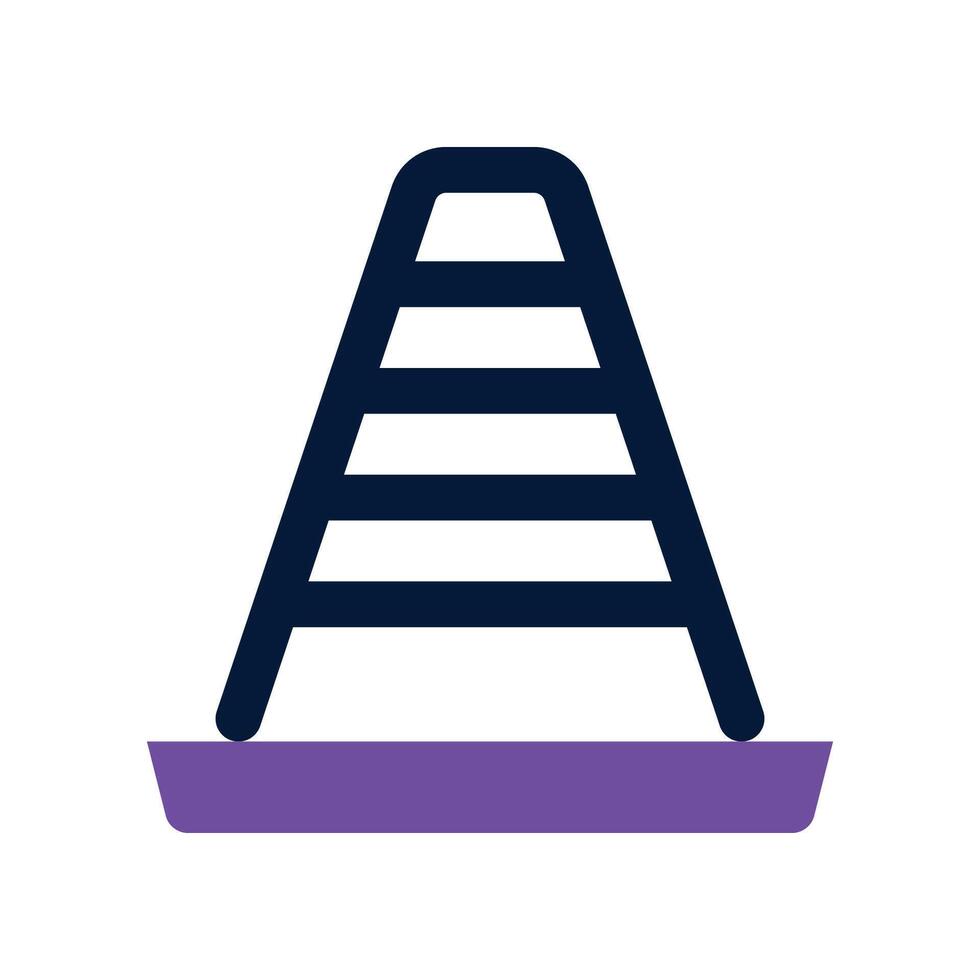 cone dual tone icon. icon for your website, mobile, presentation, and logo design. vector