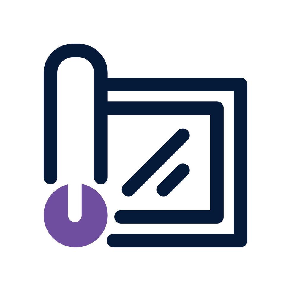 yoga mat dual tone icon. icon for your website, mobile, presentation, and logo design. vector