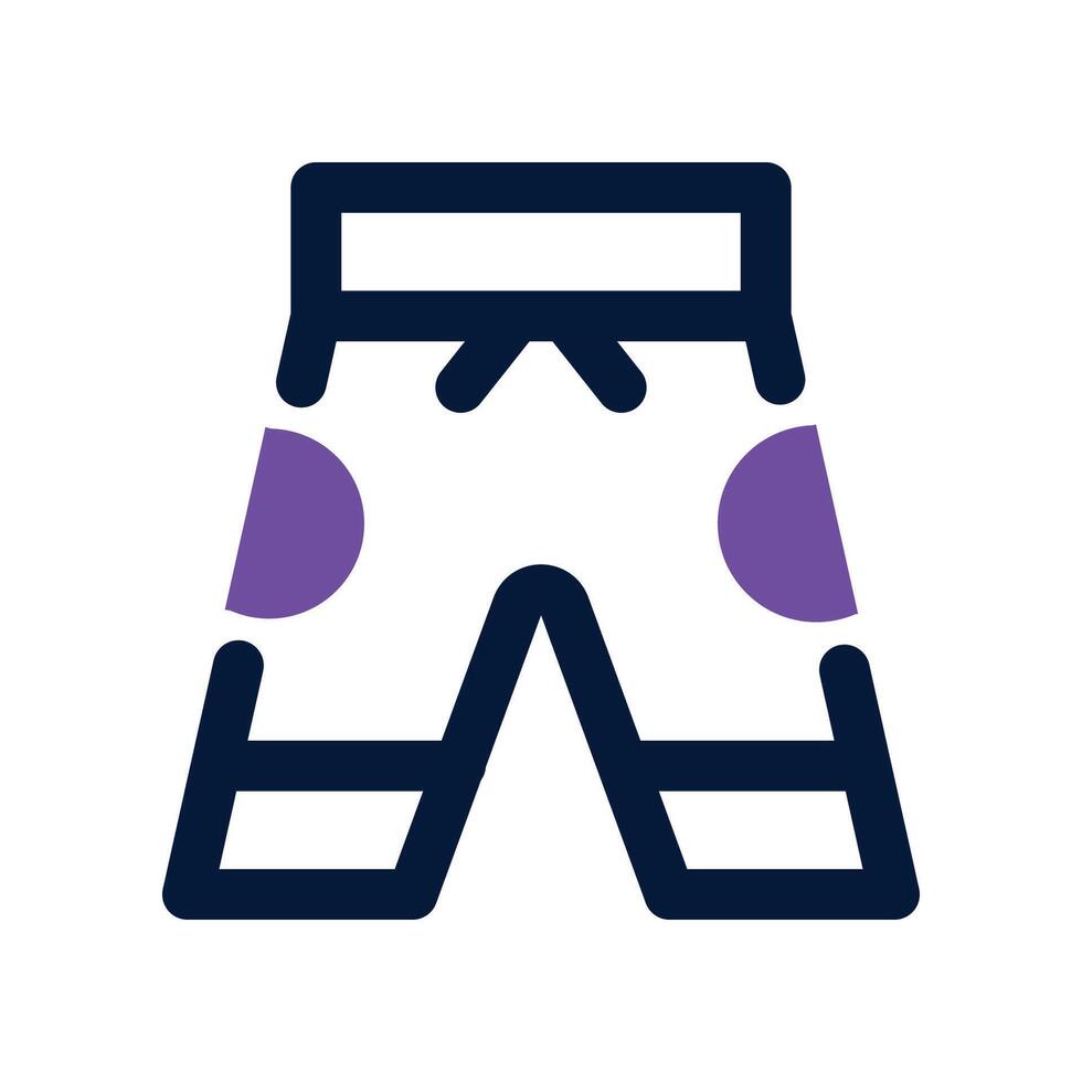 short pant dual tone icon. icon for your website, mobile, presentation, and logo design. vector